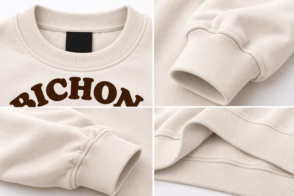 TEEZO Bichon inspired oversized graphic sweatshirt