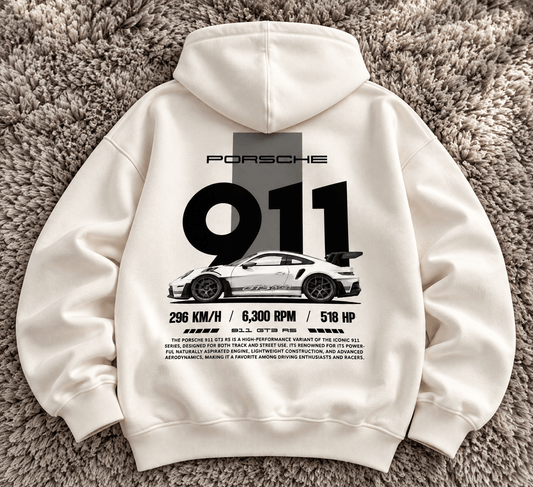 Porsche 911 GT3 RS oversized hoodie with back graphic