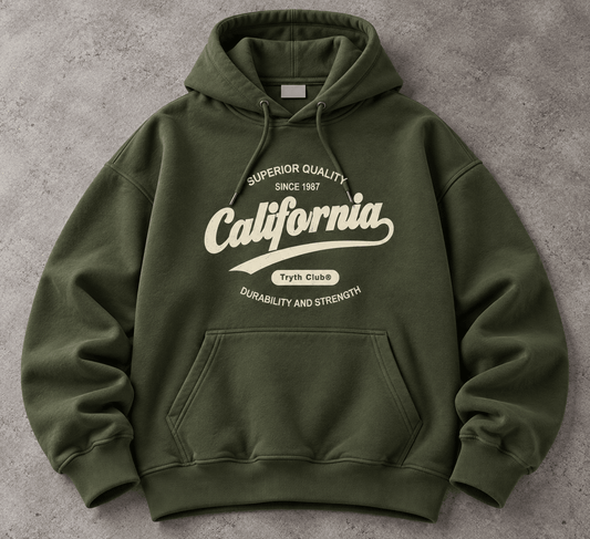 California Oversized Hoodie – Vintage Streetwear Style | TEEZO - Teezo