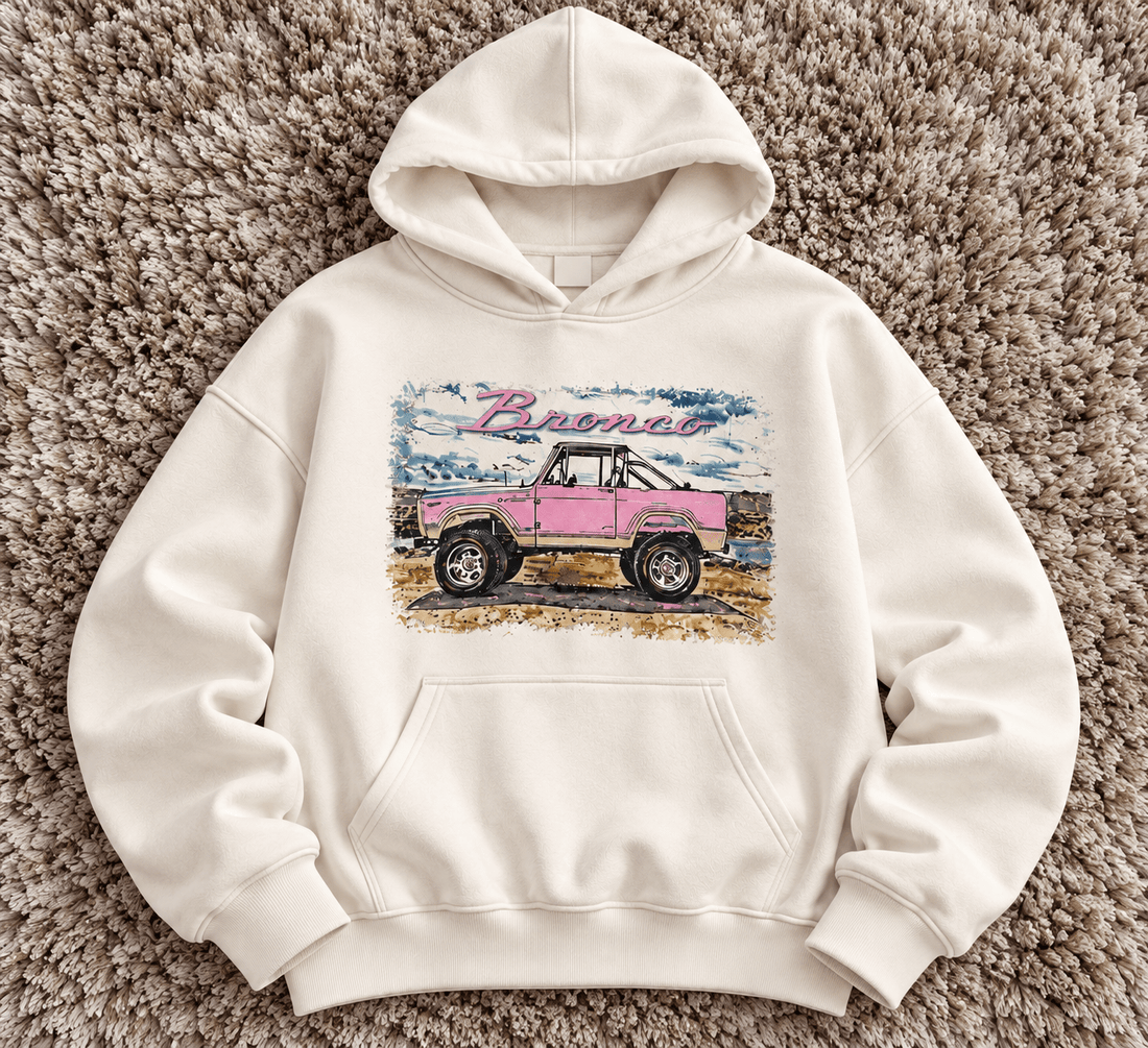 Vintage Bronco Graphic Hoodie – Retro Streetwear Style | TEEZO - Teezo