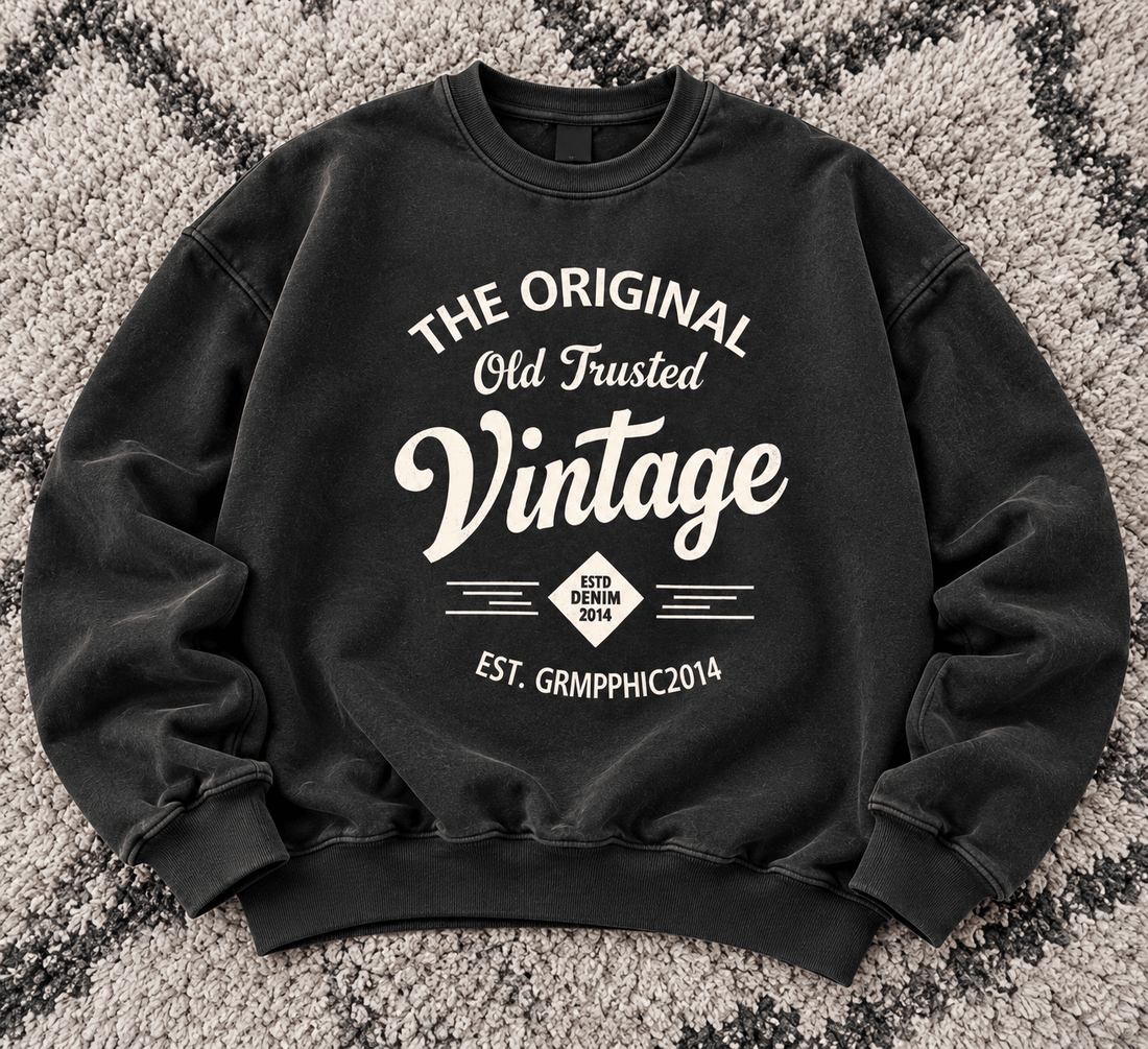 Vintage Typography Sweatshirt: Timeless Style Meets Modern Streetwear - Teezo