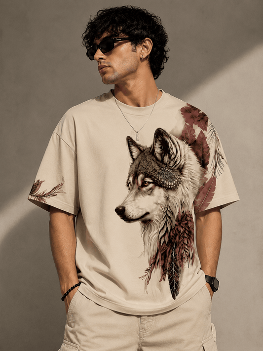 Wolf & Wild Oversized T-Shirt | TEEZO - Teezo