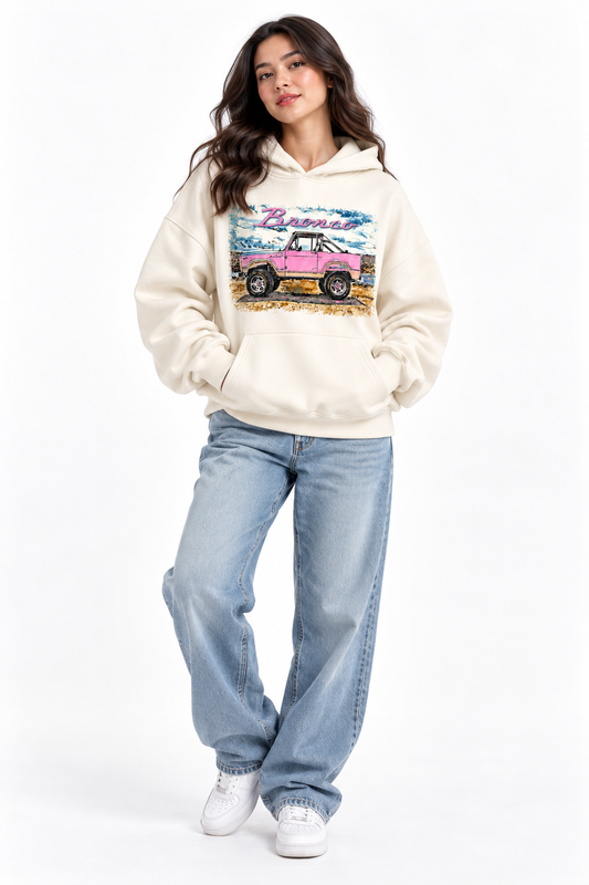 Bronco Oversized Graphic Hoodie