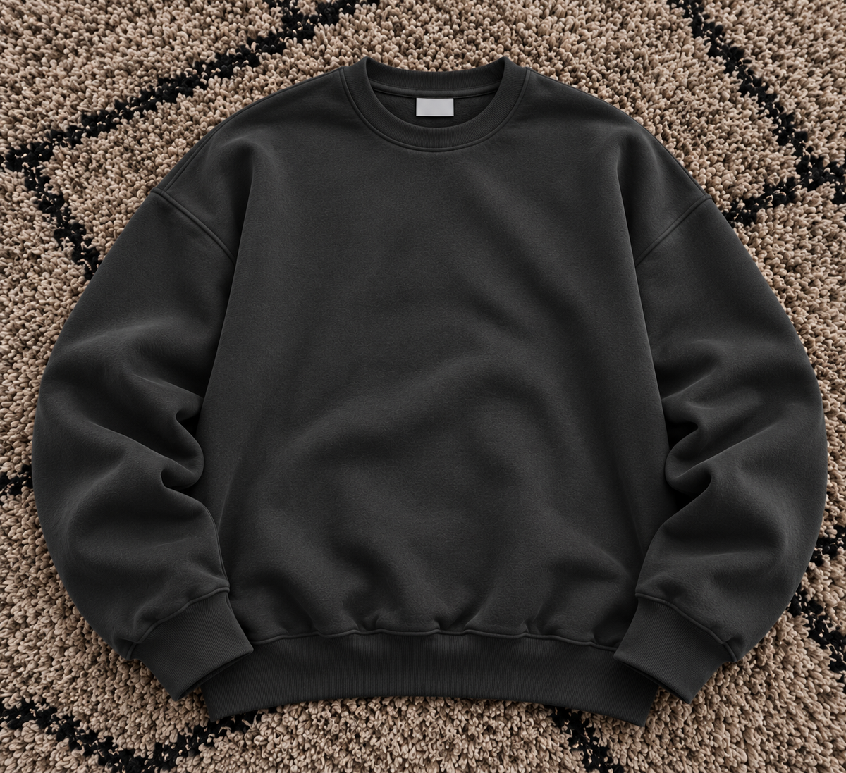 Essential Charcoal Black Sweatshirt – TEEZO