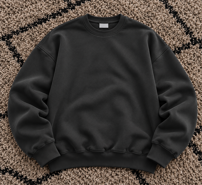 Essential Charcoal Black Sweatshirt – TEEZO