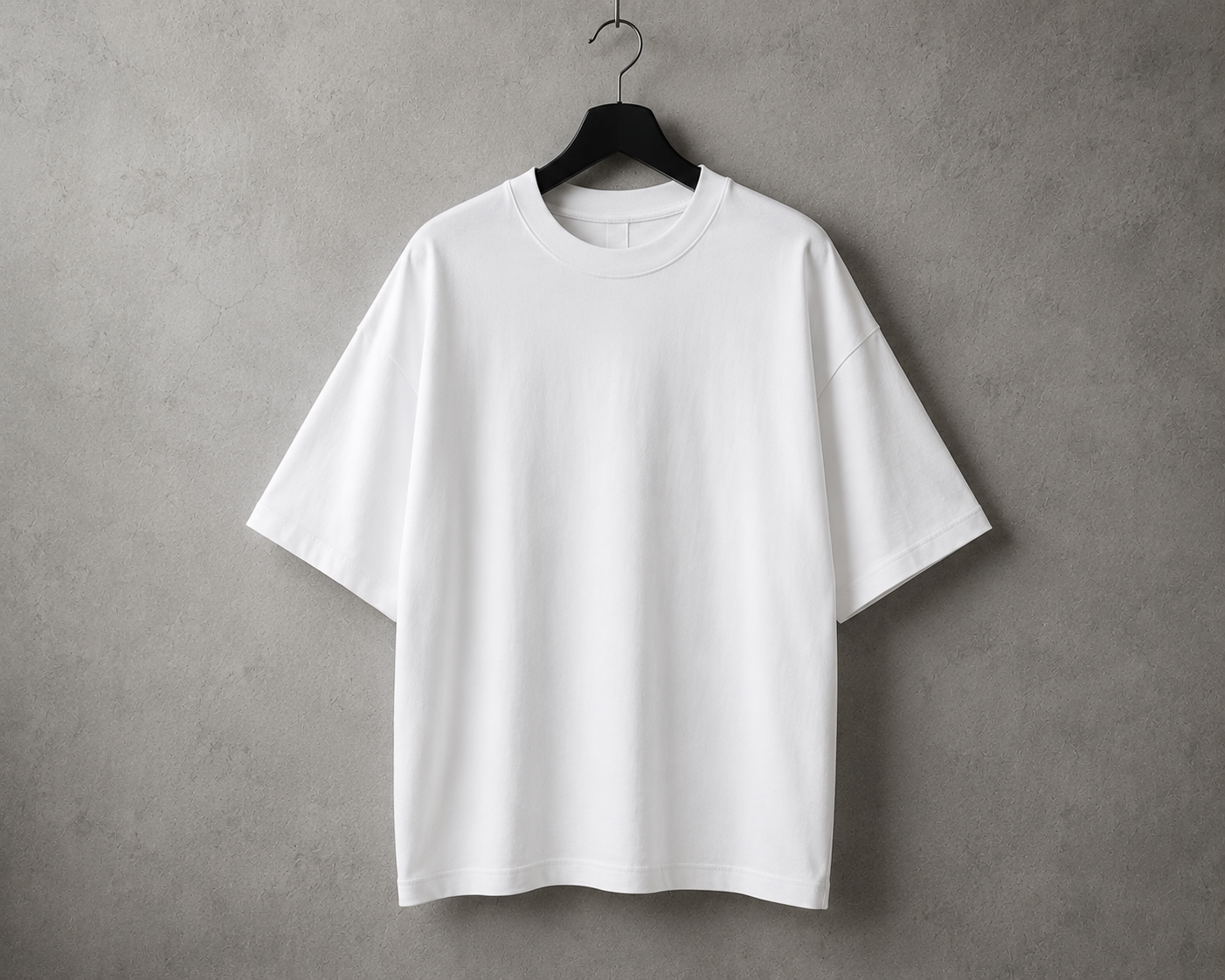 White Oversized Drop Shoulder T-Shirt | TEEZO