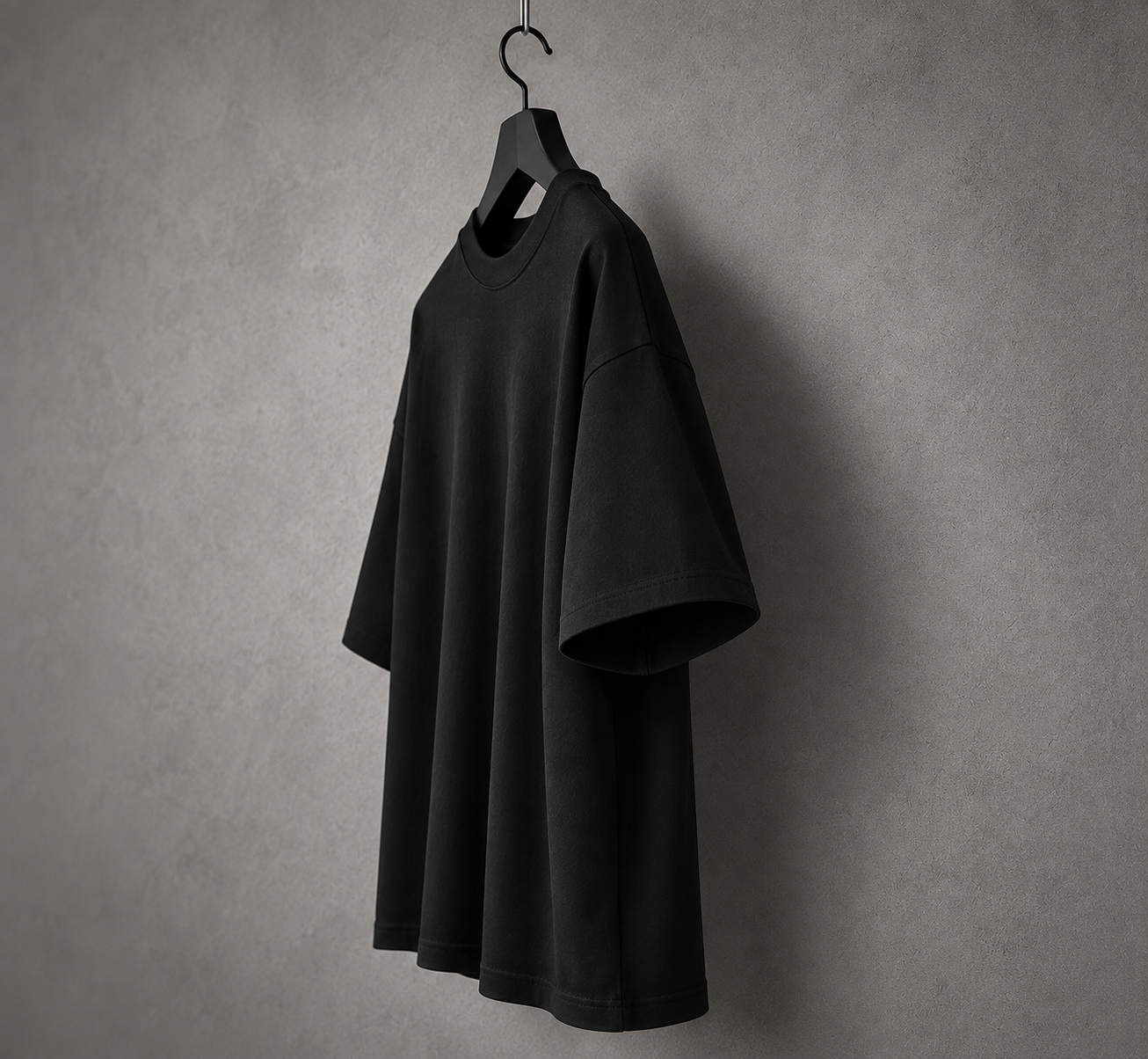 Classic Black Oversized Drop Shoulder T-Shirt