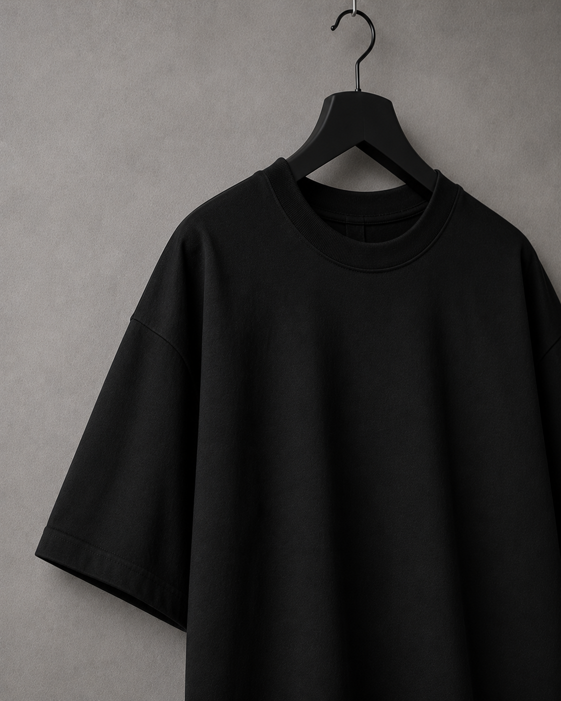 Classic Black Oversized Drop Shoulder T-Shirt