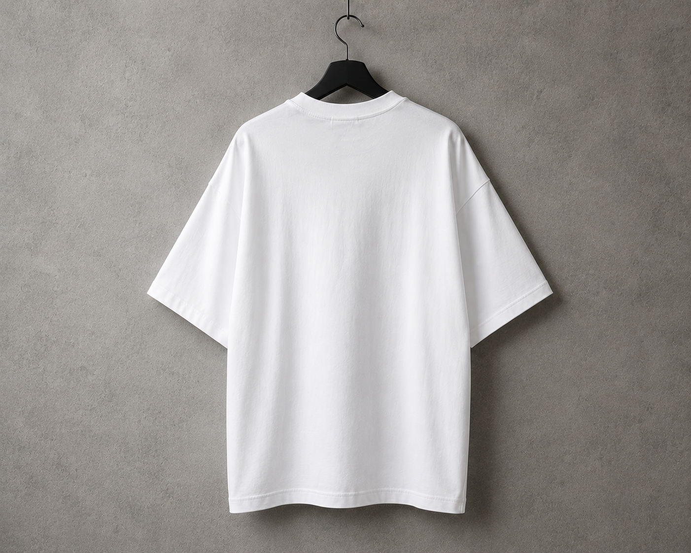 White Oversized Drop Shoulder T-Shirt | TEEZO