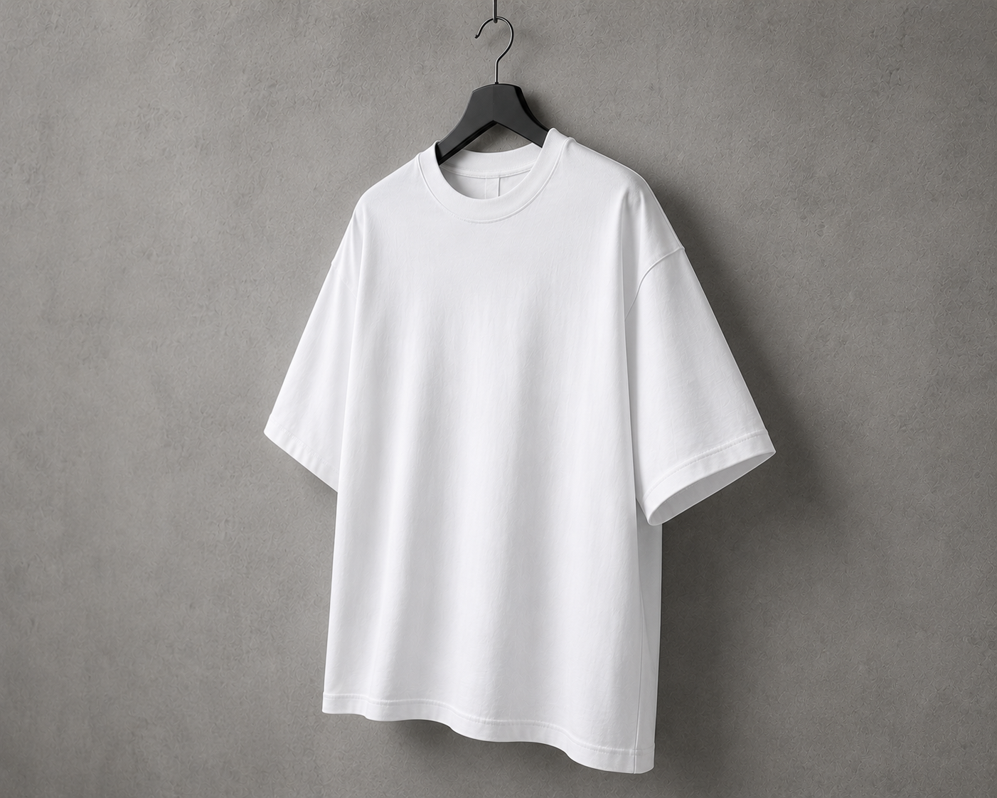 White Oversized Drop Shoulder T-Shirt | TEEZO