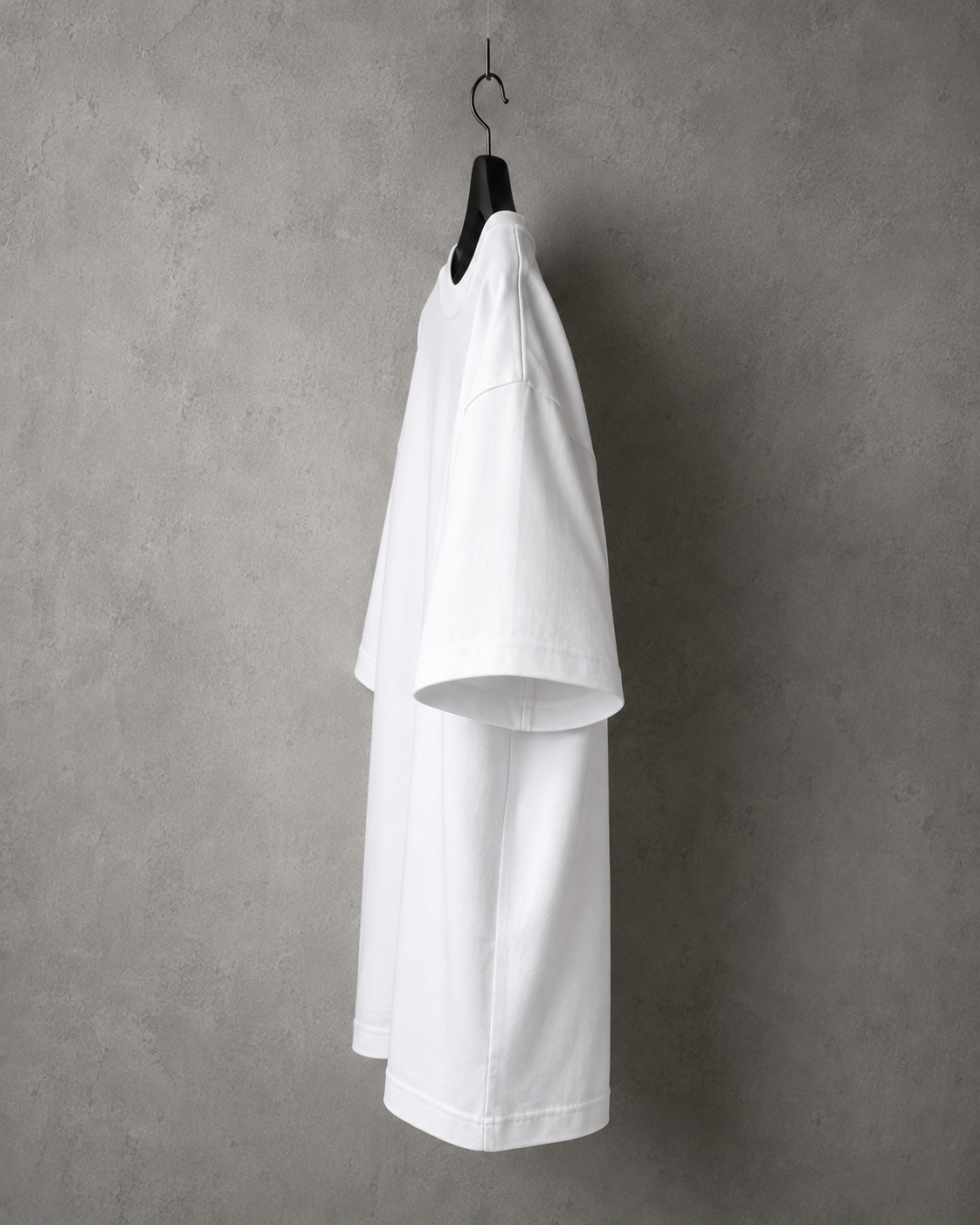 White Oversized Drop Shoulder T-Shirt | TEEZO