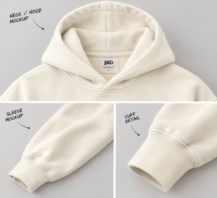 BRO Basketball Oversized Hoodie – Off White | TEEZO
