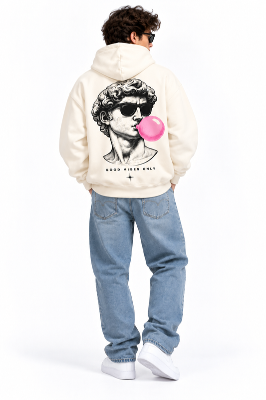 Good Vibes Only Oversized Graphic Hoodie | Premium Cotton Unisex Streetwear