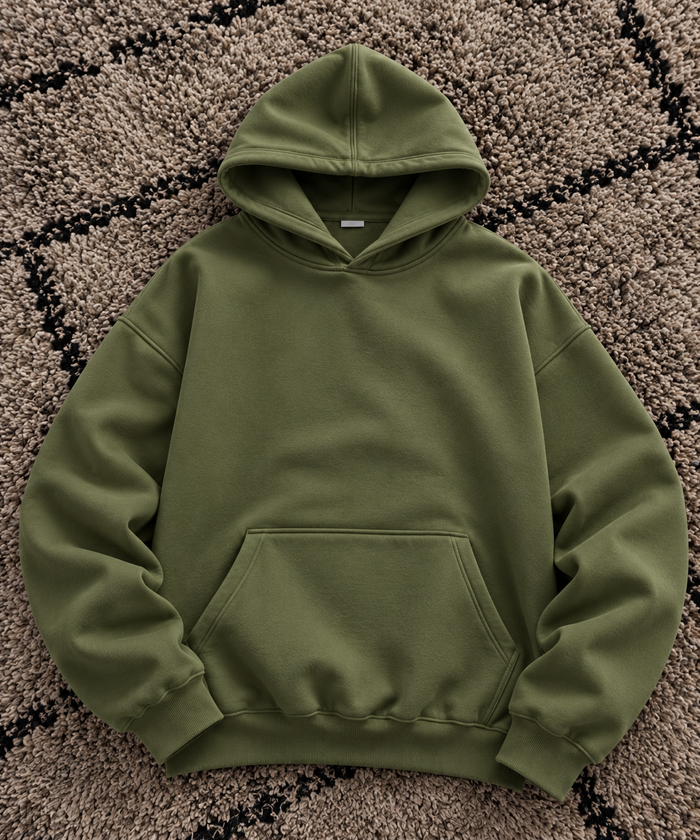 Essential Olive Green Hoodie – TEEZO