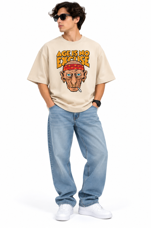 Age Is No Excuse | 200 GSM Premium Oversized T-Shirt