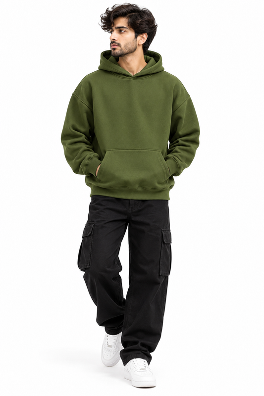 Essential Olive Green Hoodie – TEEZO