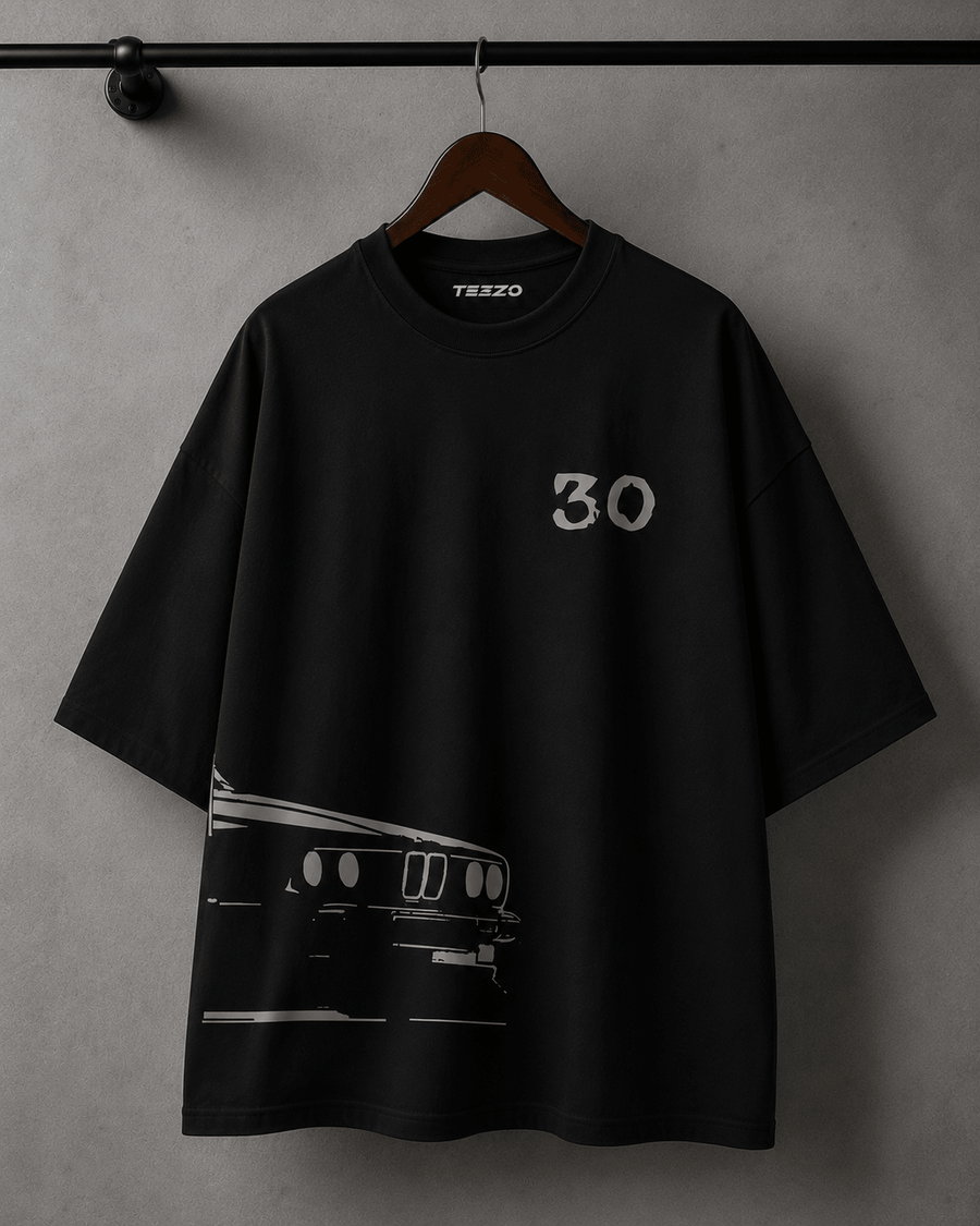 TEEZO Apex 30 (Black) Oversized Drop Shoulder T-Shirt Pakistan
