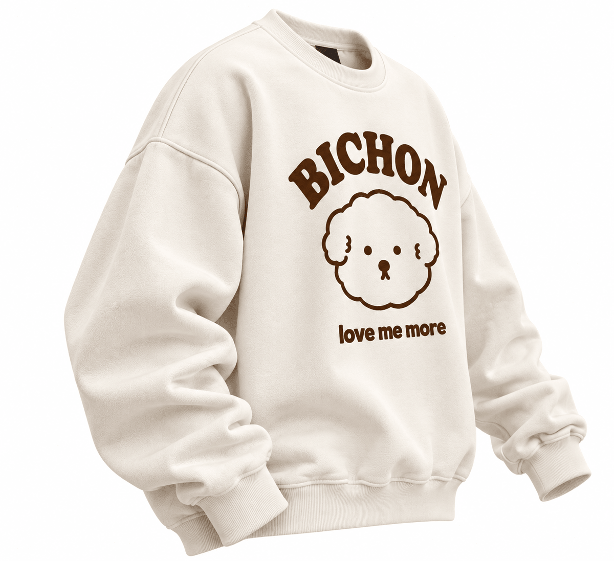 TEEZO Bichon inspired oversized graphic sweatshirt