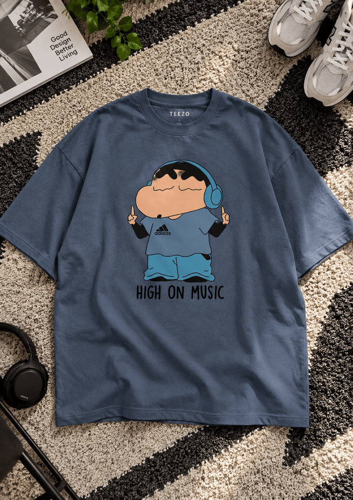 High On Music | 200 GSM Premium Oversized T-Shirt