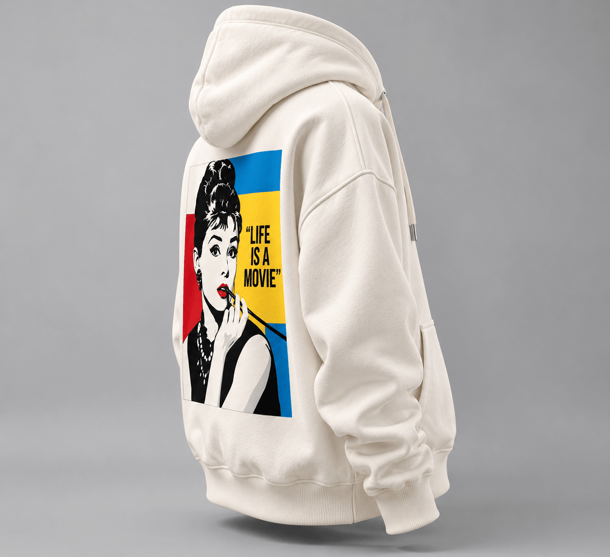 Off white TEEZO oversized hoodie right side view