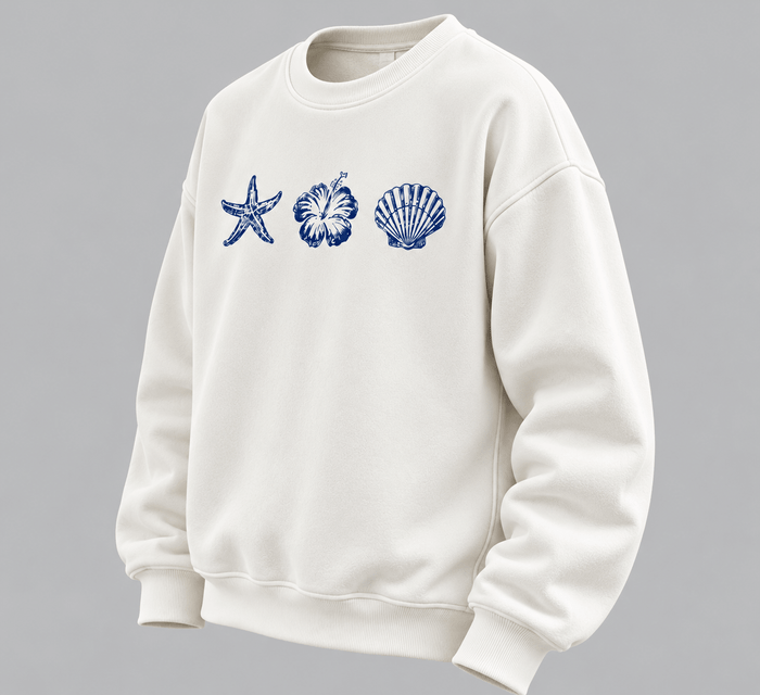 Nautical Oversized Graphic Sweatshirt